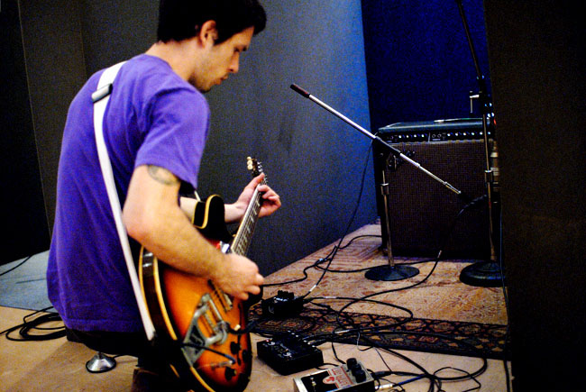 Joel Nass of The Violet Lights records guitar for Sex & Sound EP