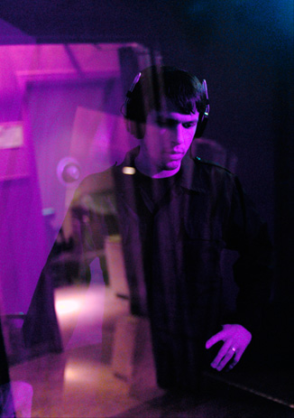Joel Nass of The Violet Lights tracks vocals for Sex & Sound EP