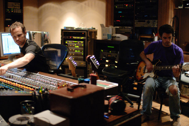 Joel Nass of The Violet Lights records guitar for Sex & Sound EP