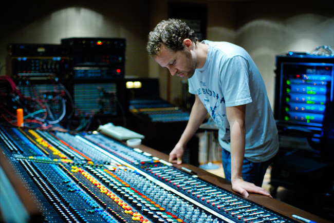 Graham Hope at the console mixing Sex & Sound EP by The Violet Lights