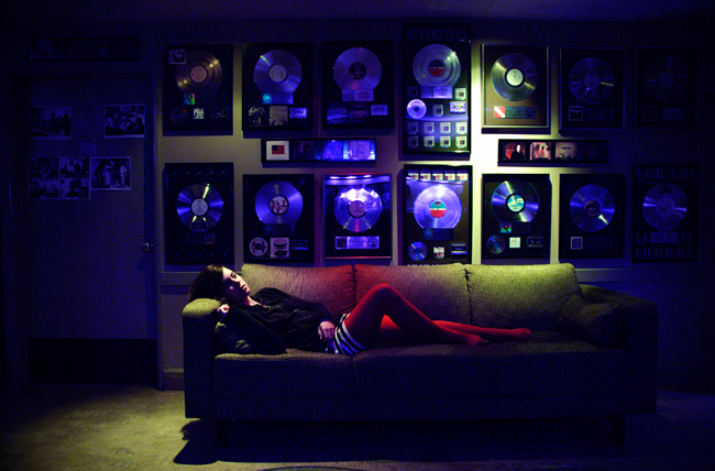 Amber Garvey of The Violet Lights at Sunset Sound Recorders