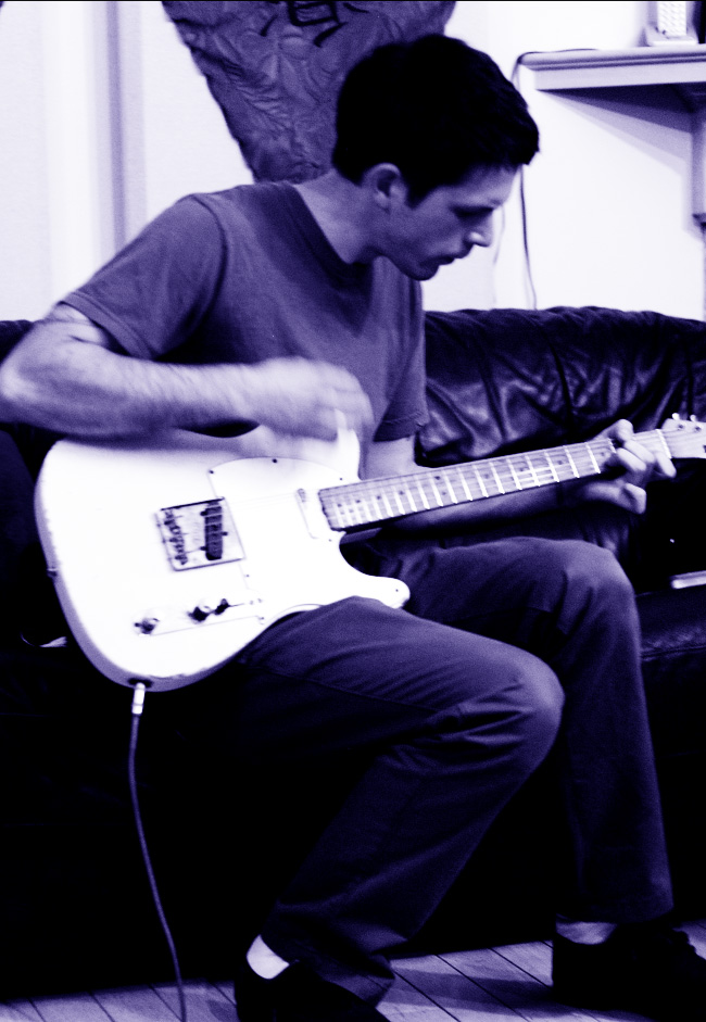Joel Nass of The Violet Lights records guitar for Sex & Sound EP