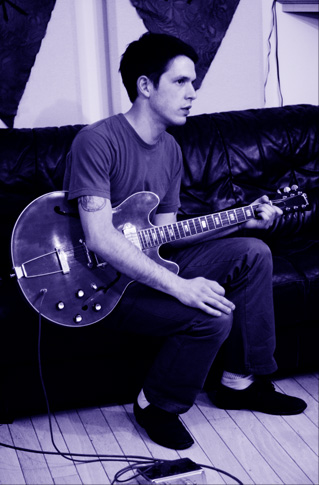 Joel Nass of The Violet Lights records guitar for Sex & Sound EP